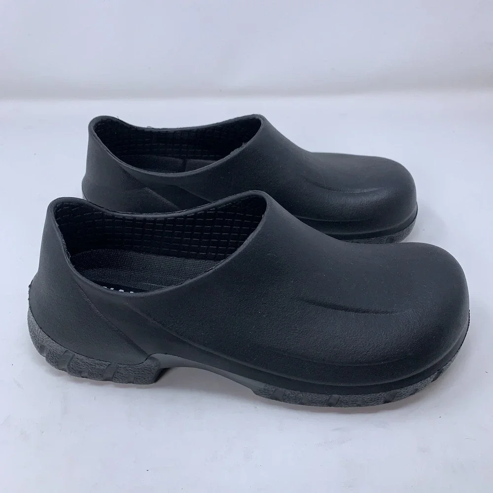 Wako Mens Size 40 Black Waterproof Non-Slip Safety Work Clogs Chef Shoes NWOB